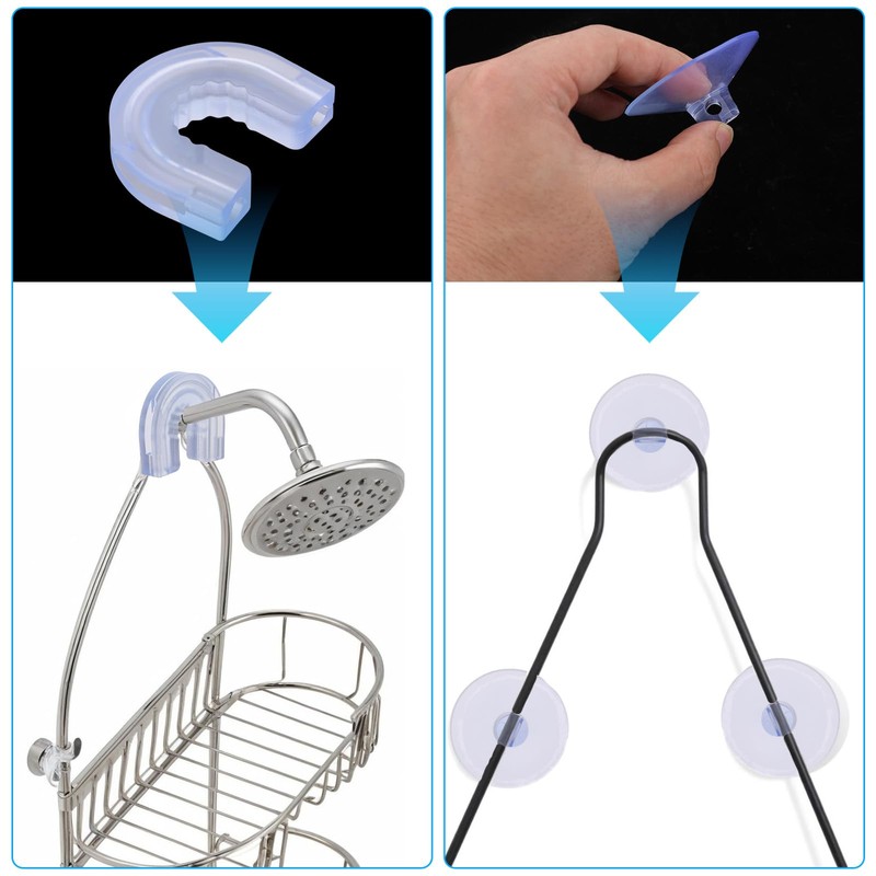 Sliverdew Suction Cups for Shower Caddy, 6 Pcs Shower Caddy