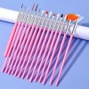 Other 15 Bolígrafos Para Diseño De Uñas, Herramienta Rosa Claro