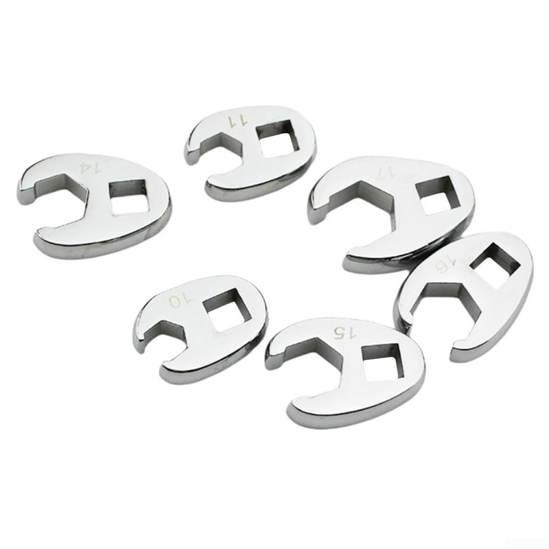 Crowfoot Wrench Set 10pcs 10 To 22mm 3/8Inch Sq Drive