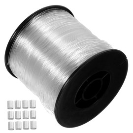 KONTONTY 1 Set Clear Invisible Fishing Line Nylon String for Hanging Decorations with Sleeves for Picture Frames and Ornaments Versatile and Strong