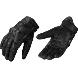 Shaf International - SH810-S-BLACK Men's Perforated Leather Gloves (Black, Small)
