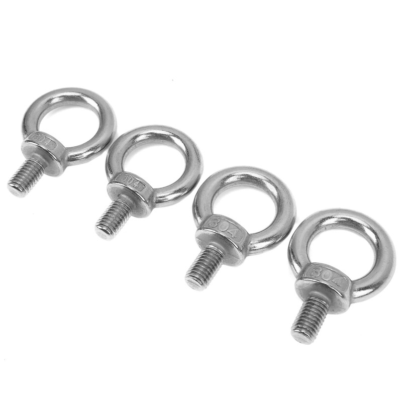 4Pcs Stainless Steel Lifting Ring Eye Bolt Heavy Duty Machinery