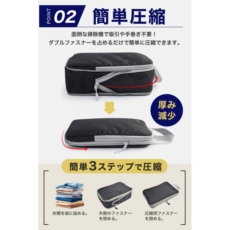 (Easy to Organize and Clean) Travel Compression Bag, Clothes, Business