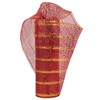 MEEDEE 10 Inch Mesh Ribbon Red and Gold Christmas Deco