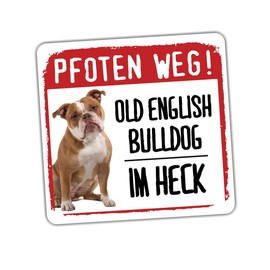 siviwonder Old English Bulldog OEB Dog Sticker - Paw Way Car Sticker Car Sticker Dog Film Dog Motif Reflective Reflective