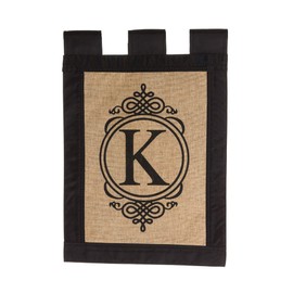Evergreen Flag Monogram"K" Burlap Double Sided Garden Flag 18" x 12.5"