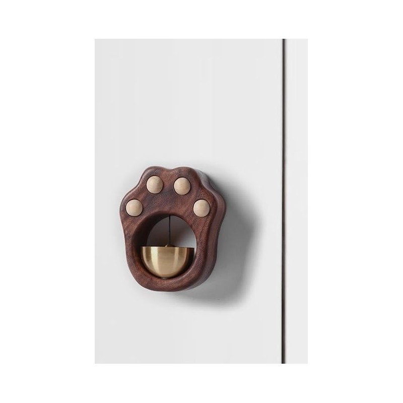 Maneki Neko Copper Bell, Entrance Wind Chime, Strap, Cat Claw
