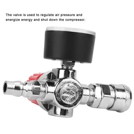 Pressure Regulator Switch Air Compressor Control Valve Gauge with Male/Female Connector