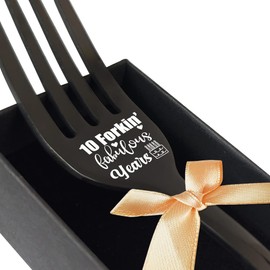 10th Funny Fork Gifts for Couple, Birthday's Day Gift for Man, Woman, Boyfriend, Girlfriend, Couple Gifts for Him Her, His, Hers, Hansome, Wife-WFF8