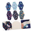 Healeved 7pcs Washable Sanitary Napkins Bamboo Fiber Portable Reusable for
