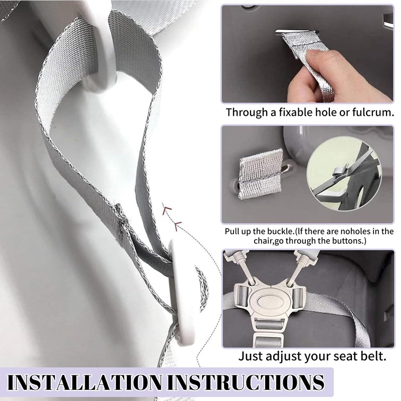 High Chair Harness, 5 Point Adjustable Safety Harness, Universal for