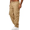 THWEI Mens Cargo Pants Casual Cotton Jogger Multi Pockets Outdoor