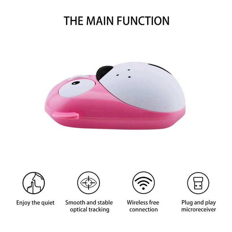 3C Light 2.4GHz Wireless Mouse Cute Animal Dog Shape Cordless