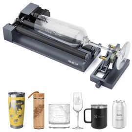 MD1920 roatry WAINLUX K10 Laser Rotary Aattachment for Laser Engraver and Cutter Rotary Roller,Engraver Accessory Y-axis Rotary Roller for Engraving Cylindrical Objects, Wine Glass, Tumbler, Pen
