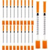 100 Pack 0.5ml/cc Multiple Uses Measuring Tools with 31G(6mm), Plastic