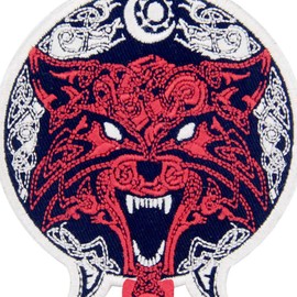 Tribal Wolf Coyote Patch Embroidered Applique Badge Iron On Sew On Emblem