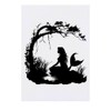 'Mermaid Silhouette with Tree' Temporary Tattoo - Water Resistant, Skin-Safe,