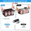 Wrrlors 4 Pack Freezer Organizers Bins,Black Stackable Upright Baskets