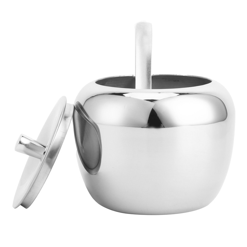 Stainless Steel Sugar Jar Seasoning Jar Spice Container with Lid