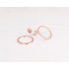 Tooliks - Minimalist Rose Gold Open Circle Stud Earrings -