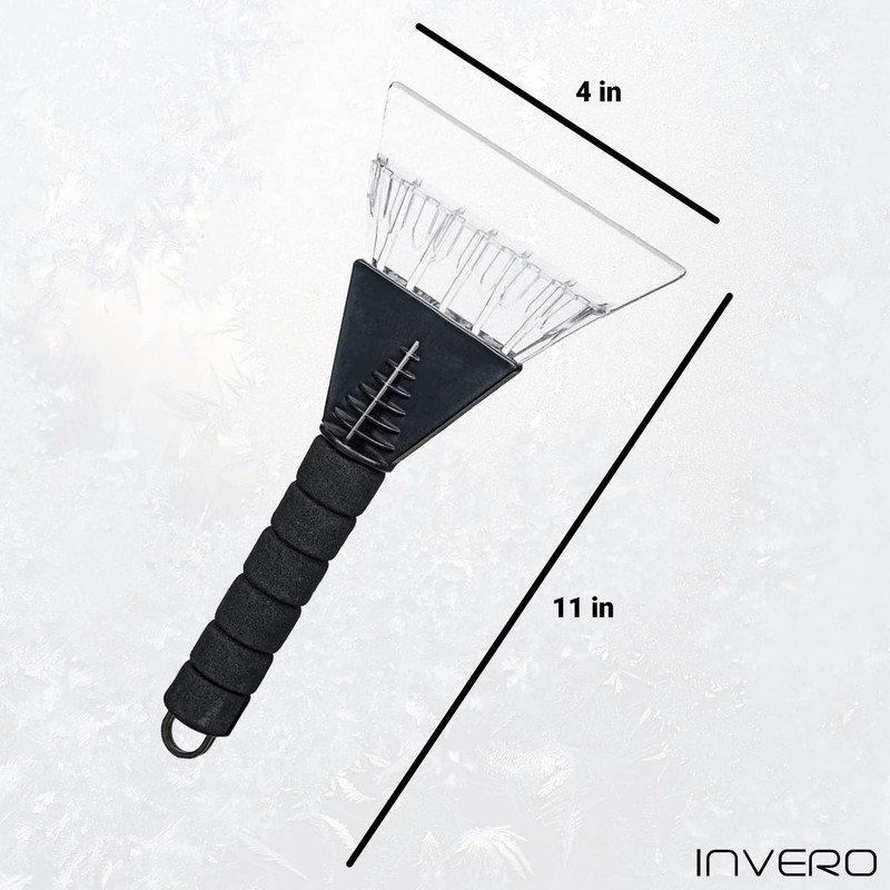 Invero Set of 2 Ice Scraper De-Icer Tool for Cars,