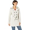 Sebby Collection Women's Soft Shell Trench Coat with Detachable Hood