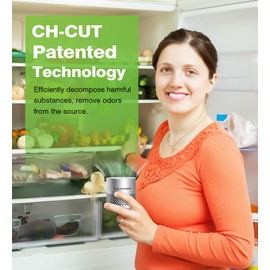 Exluvon Fridge Deodorizer, Lasts for 10 Years Refrigerator Deodorizer Odor Eliminator,Travel Size Air Purifiers, More Effective Than Baking Soda Bamboo Charcoal Air Purifying Bag, Silver