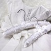 HANGERWORLD 3 Childrens White Satin Padded 30cm Coat Clothes Top