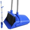 XXFLOWER Broom and Dustpan Set, Long Handle Lightweight Dustpans with