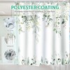 Eucalyptus Shower Curtain Machine Washable Quick Dry Bathing Curtain with
