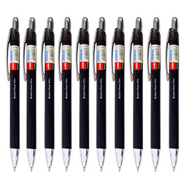 Cello Butterflow Clic Retractable Ballpoint Pens | Medium Point (0.8 mm) | Pack of 12 (Black)