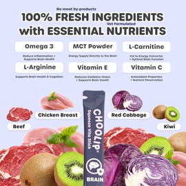 Choolip Squeeze Vita Stick Lickable Treats for Dogs & Cats. 49 Brain Support Sticks with Essential multivitamins. Soft and Tasty Paste for All Life Stages, Supporting Brain Health