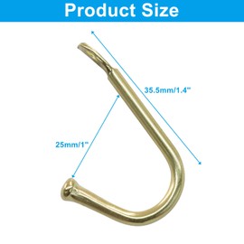 Bonsicoky 10 Pack Gold Single Prong Wrought Iron Hooks with Screws, Decorative Colonial Wall Hooks for Keys, Hats, Clothes, Towels