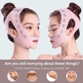 V Gesichtsmasken, Wiederverwendbare V-Linienmaske, Face-Lifting Maske für Frauen, Doppelkinn Entferner Lifting-Maske, für Doppelkinn und schlaffe Gesichtshaut