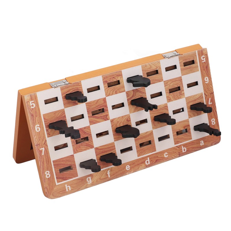 Wooden Chess Game Children Adult Portable Funny Folding Chess Board
