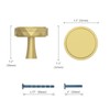 Amerdeco 10 Pack 1-1/5"(30mm) Brushed Gold Cabinet Knobs for Dresser