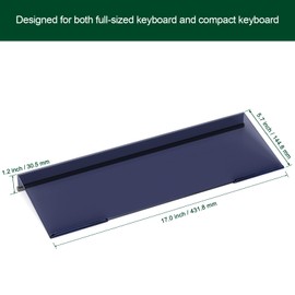 BOSSCASA Computer Keyboard Stand Holder - Ergonomic Acrylic Keyboard Stand for Desktop Comfortable Keyboard Tray Riser with Silicone Anti-Slip Strip for Home School Office Desk Accessory, Black