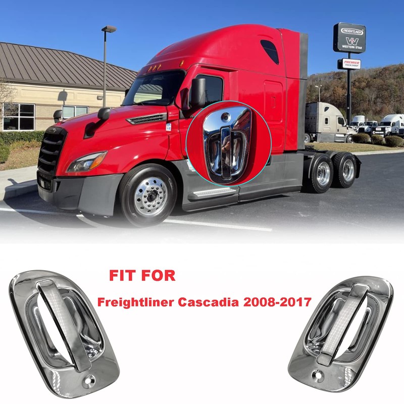 ASTAMOTOR Chrome Door Handle Cover Left Right Fit for 2008-2017
