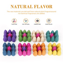 140PCS 8 Mixed Natural Scents Backflow Incense Cones Gift Package Ideal for Spa Yoga Meditation, Aromatherapy