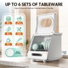 WUSILILU 1200W Portable Countertop Dishwasher, High-Temperature Water+Darts Rotary Spray Compact