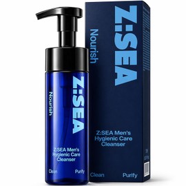 Z:SEA Men's Foaming Intimate Wash, pH Balanced and Odor Control, 5.29 Oz | PH Balanced Cleanser with Cooling Menthol & Amino Acids, Controls Odor, Soothes Itching & Irritation