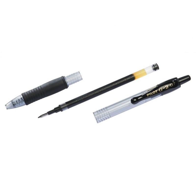 Pilot G2 07 Black Fine Retractable Gel Ink Pen Rollerball