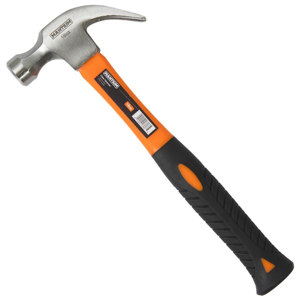 Heavy Duty Claw Hammer for Construction - 16 oz. Framing Hammer with Reinforced Build and Stainless Steel Head 13 Inch Hammer for Home Improvement by Mantium