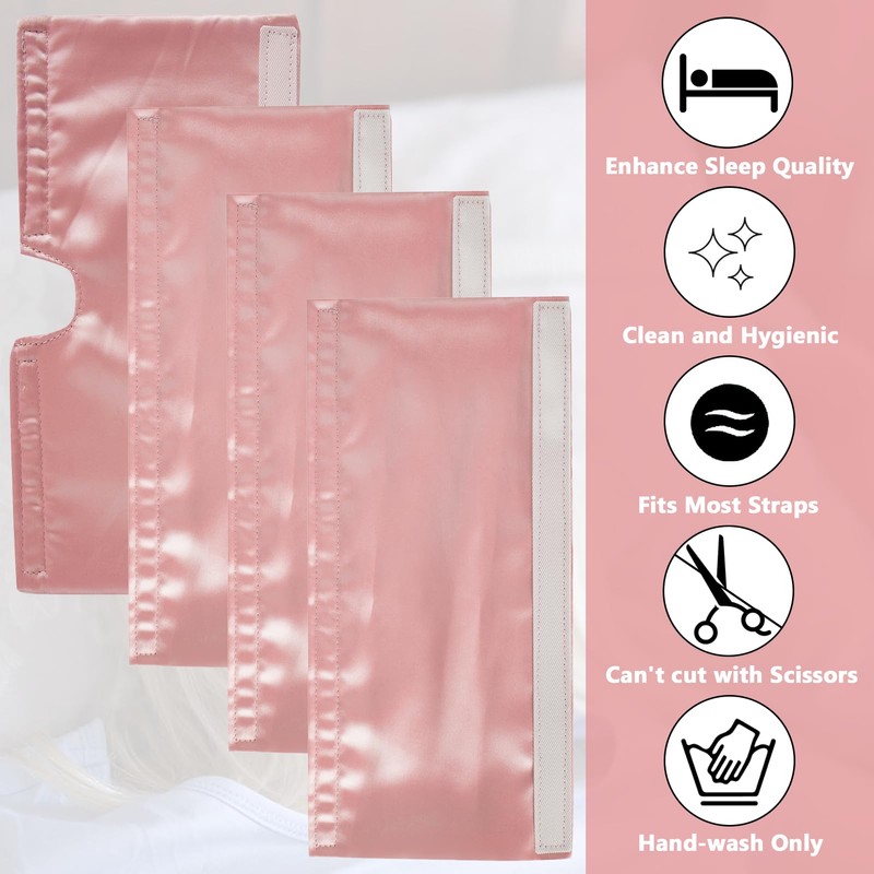 4 Pack Satin CPAP Strap Covers Soft, CPAP Hair Protector