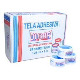 Tela Adhesiva Carrete 1.25cm X 1m Caja Con 24 Piezas