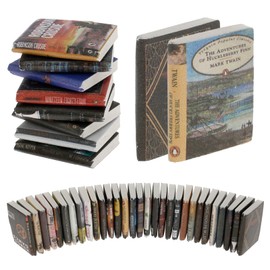 200 PCS Mini Books Foam Miniature Books for Filling Anxiety Bookshelf, Shake Away Your Anxiety DIY Doll House Mini Book Handmade Pocket Book for Home Office Desktop Decor