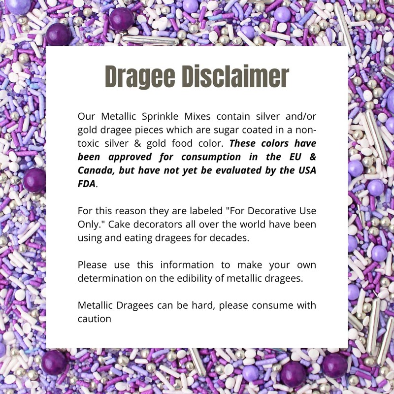 Sprinkle Pop Perfectly Purple Sprinkle Mix| Monochromatic Mix of Rich