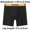 SUMABA Mens Athletic Underwear 5-Pack Boxer Briefs Long No Ride