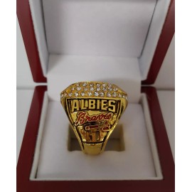 Ozzie Albies - 2021 Atlanta Braves World Series Ring With Wooden Display Box