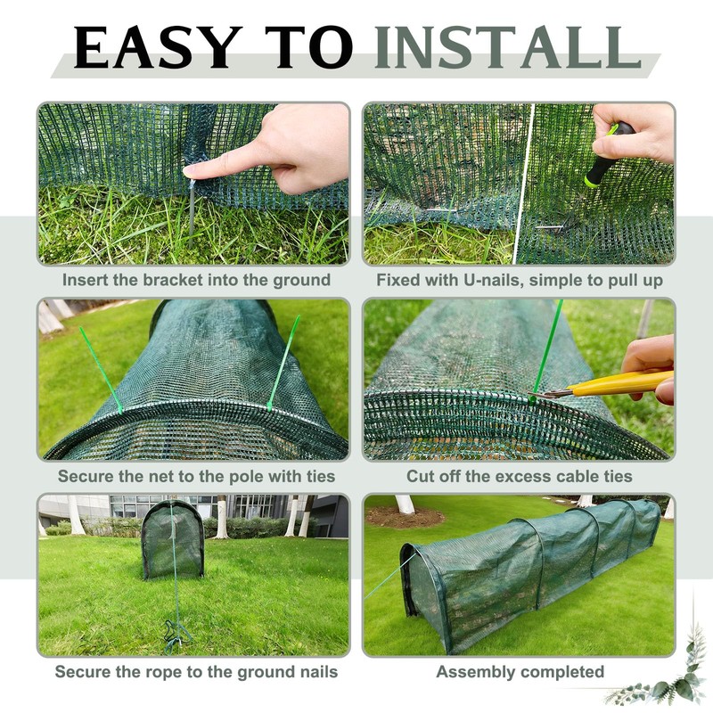 Foldable Chicken Tunnel – Instant Setup, No Assembly Required, 157